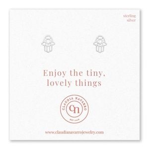 Hamsa Earrings - Silver